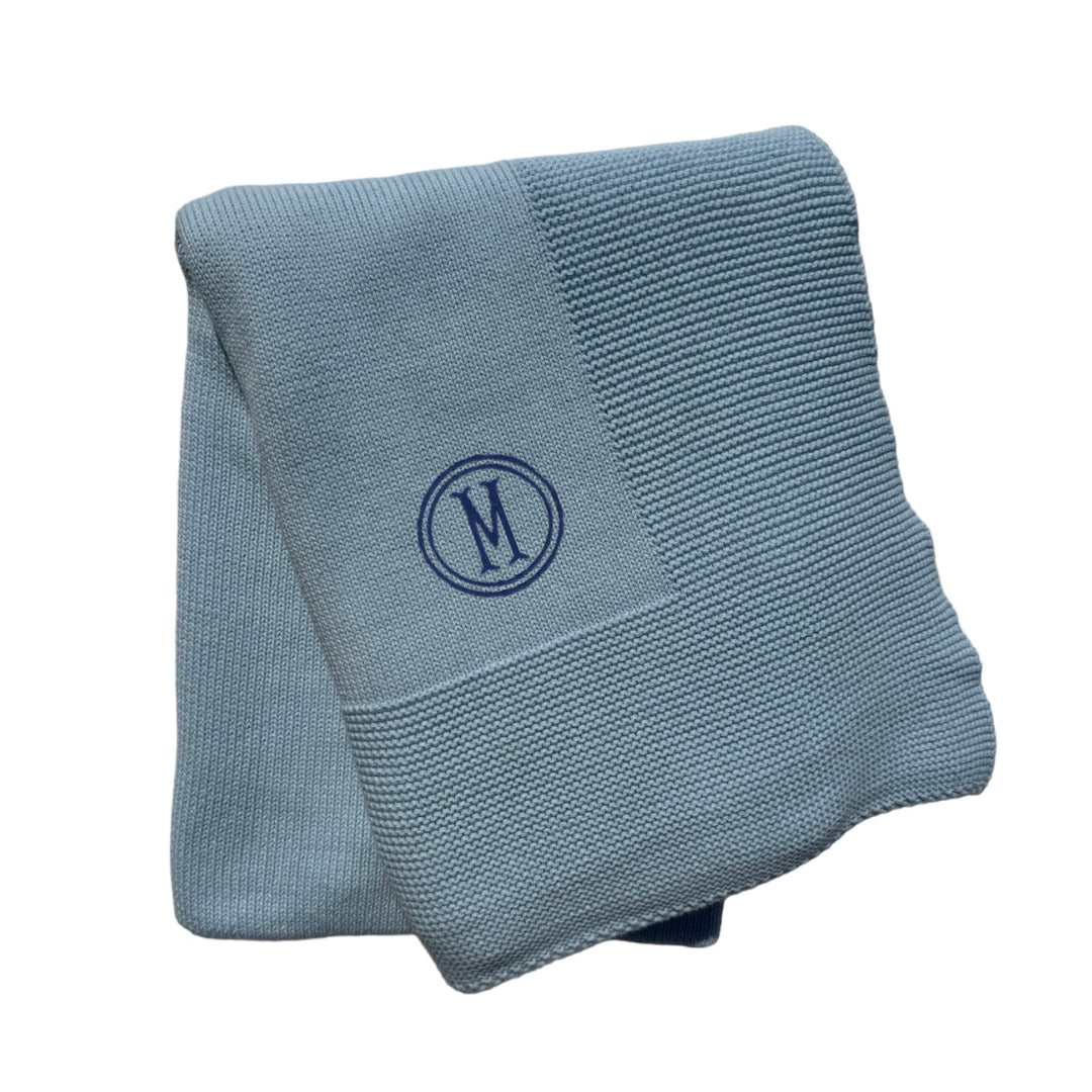 Knit Baby Blanket with Textured Border