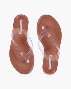 Crystal Sandal in Old Rose/Clear PVC