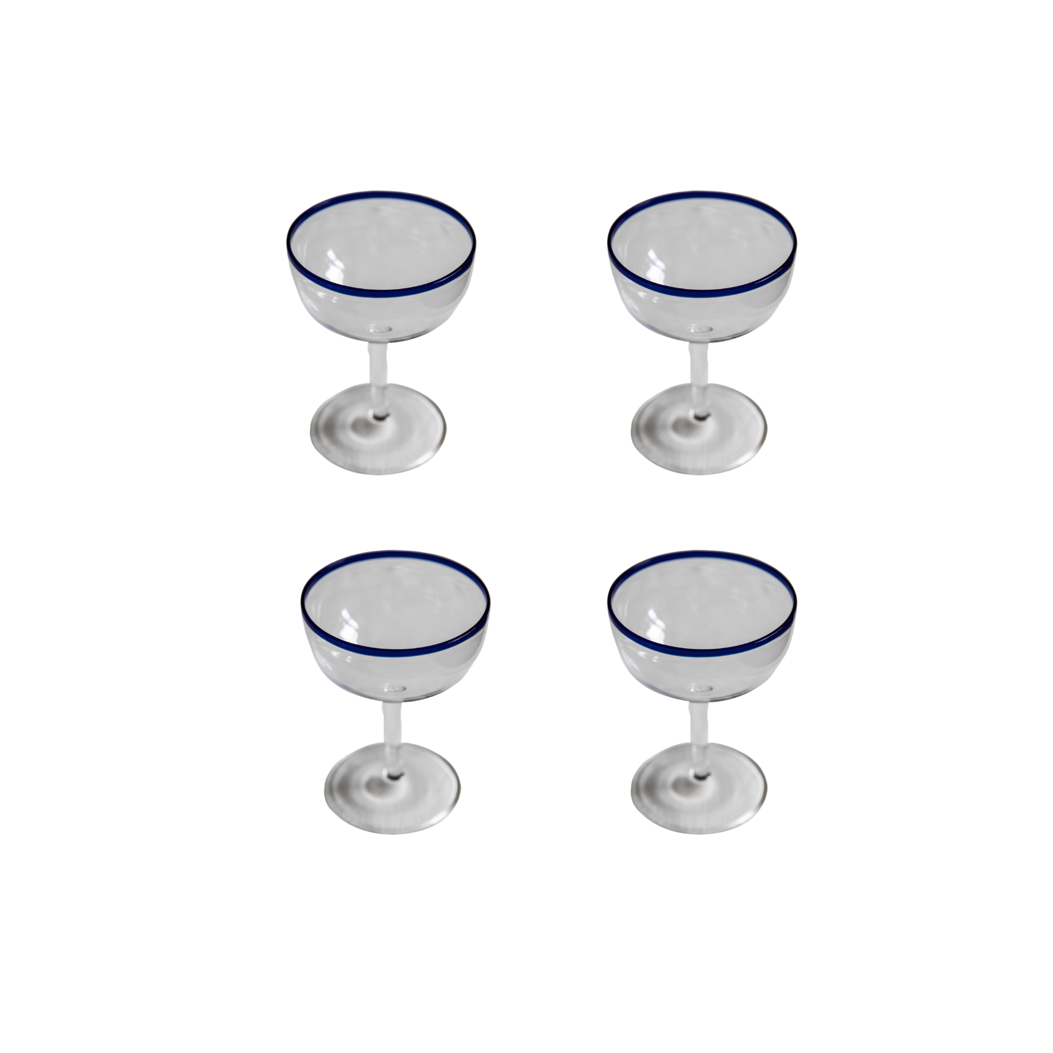 Sea Blue Coupes, Set of 4 - Skye McAlpine Tavola