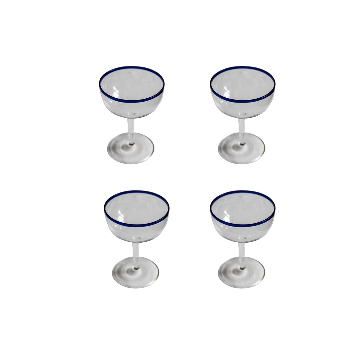 Sea Blue Coupes, Set of 4 - Skye McAlpine Tavola
