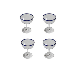 Sea Blue Coupes, Set of 4 - Skye McAlpine Tavola