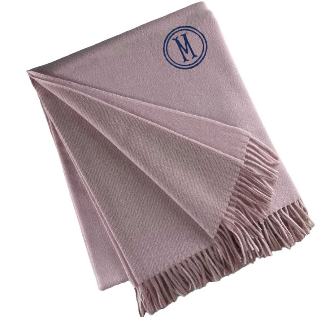 Wool Two Tone Throw with Fringe