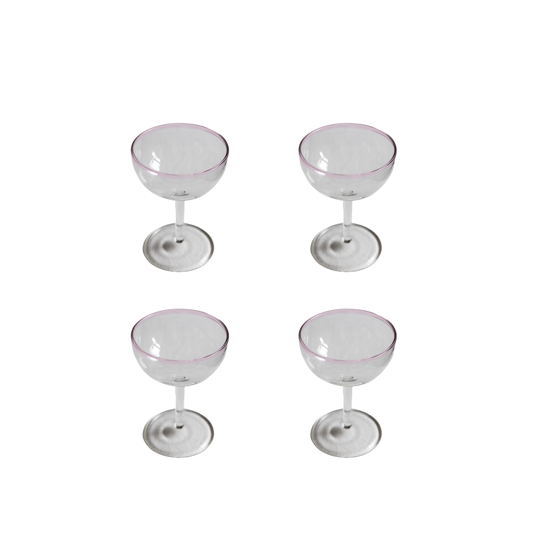 Rose Pink Coupes, Set of 4 - Skye McAlpine Tavola