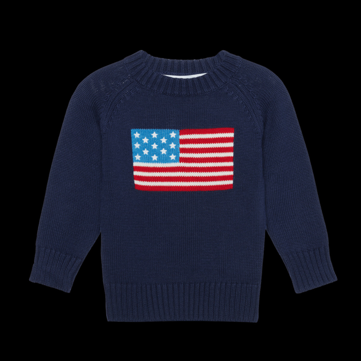 Kid's navy American flag sweater
