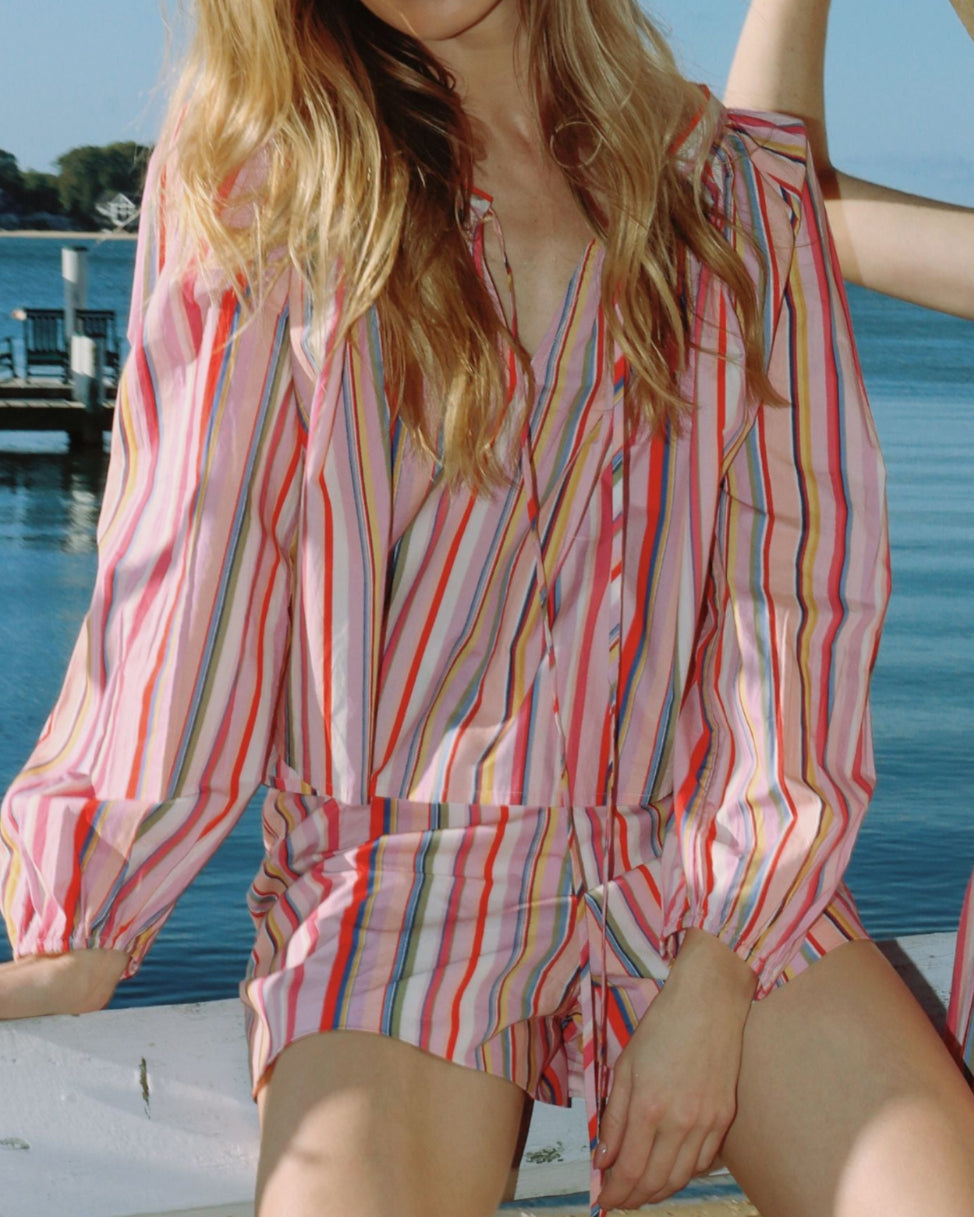 Lauren Blouse in Multi Stripe