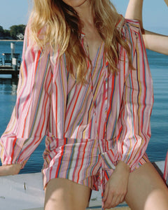 Lauren Blouse in Multi Stripe