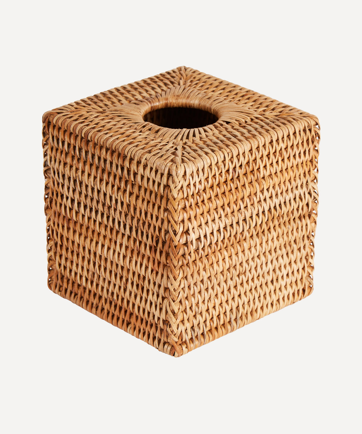 Rebecca Udall, woven rattan wicker square tissue box cover, natural