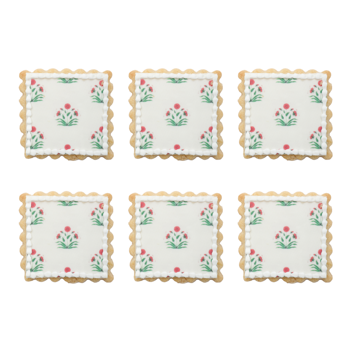 Block Print Sugar Cookies, Set of 12