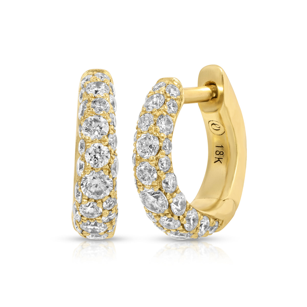 Cobblestone Micro Diamond Hoop