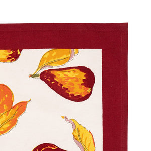 Orchard Pear Mats in Burgundy, Set of 6