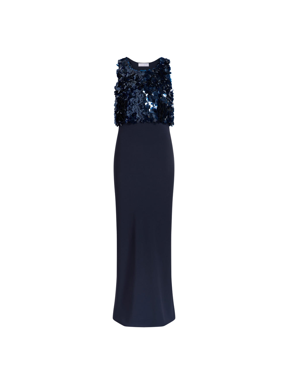 Paillette Bias Dress in Navy