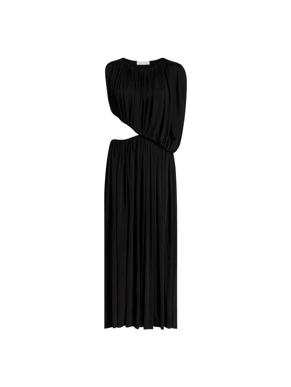 Draped Jersey Dress in Black