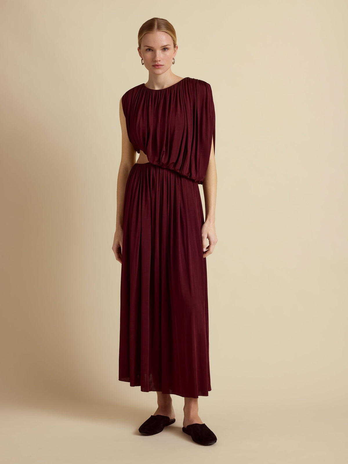 Draped Jersey Dress in Ross Levanto