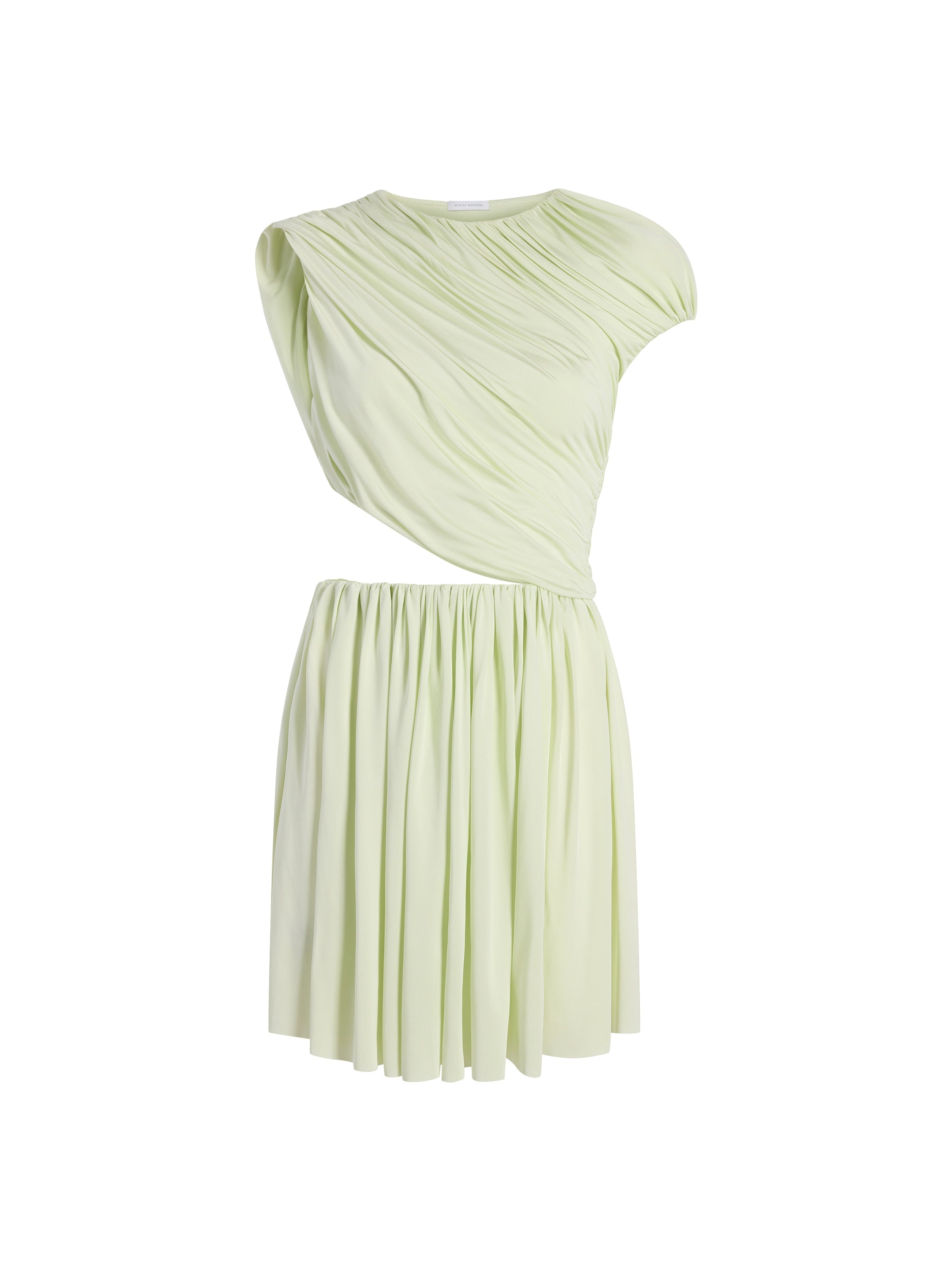 Draped Jersey Mini Dress in Hemlock