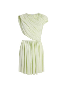 Draped Jersey Mini Dress in Hemlock