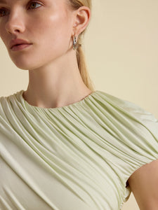 Draped Jersey Mini Dress in Hemlock