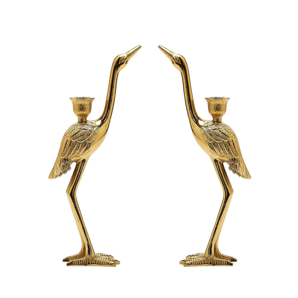 Crane Candle Holder, Set of 2