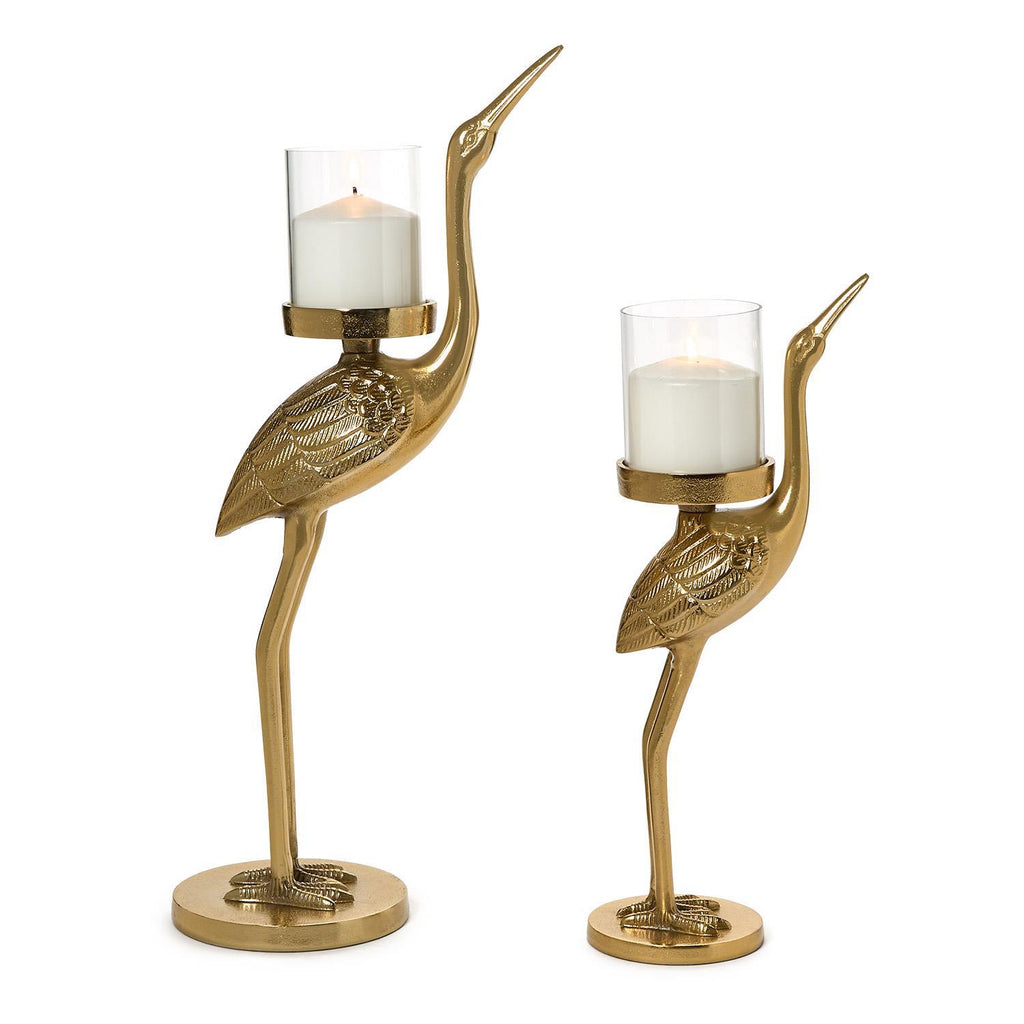 Crane Candle Holder, Set of 2