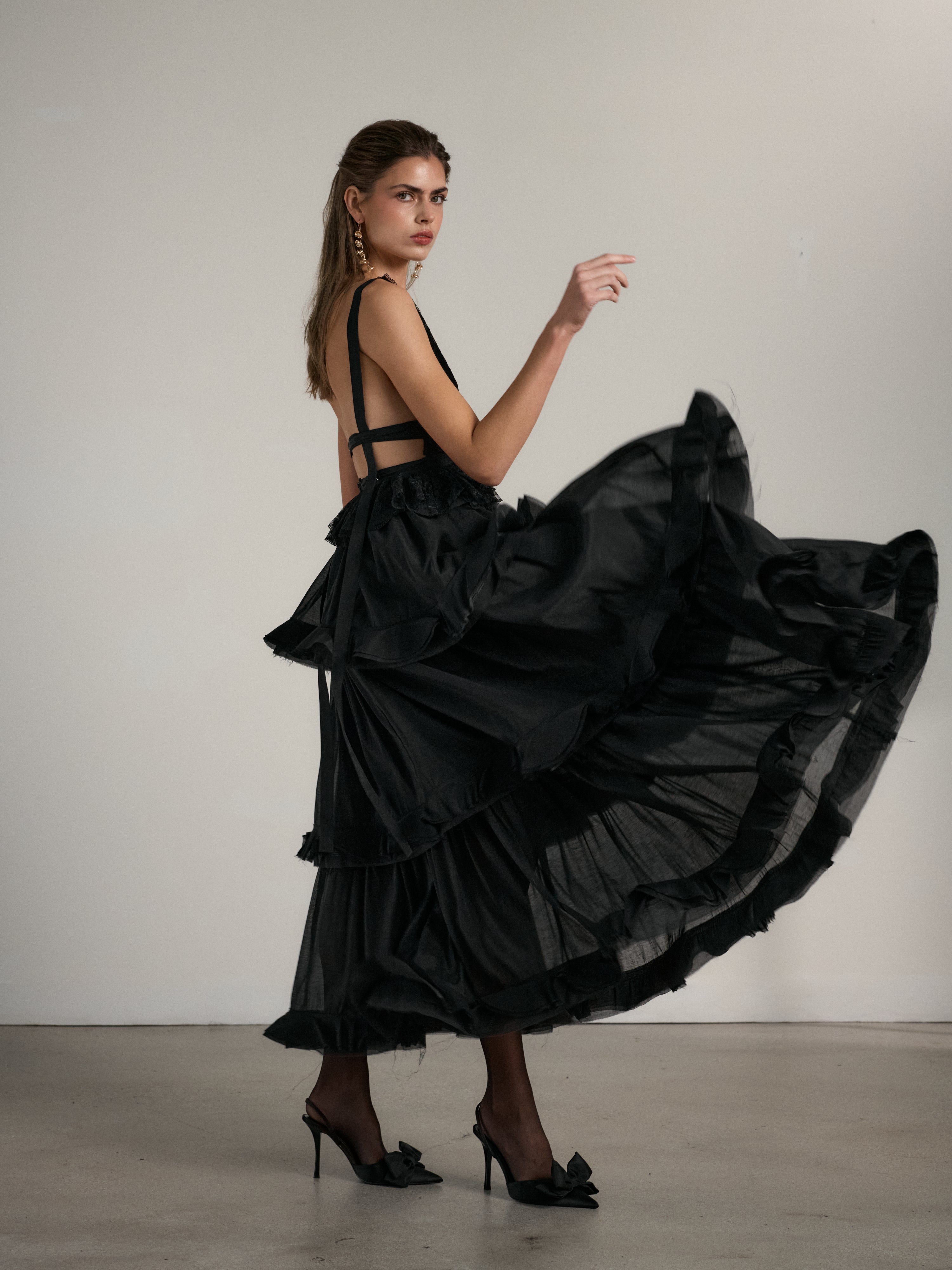 The Valencia Dress in Black