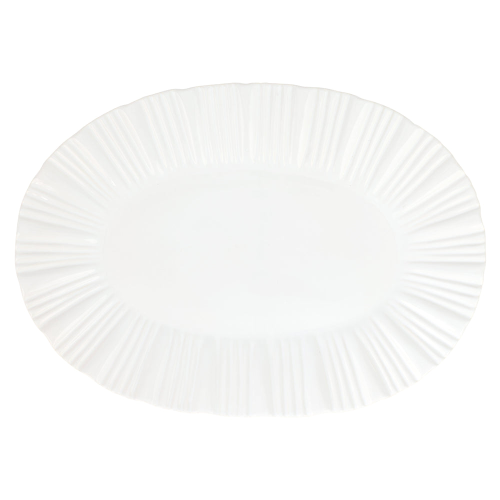 Bari White Oval Platter