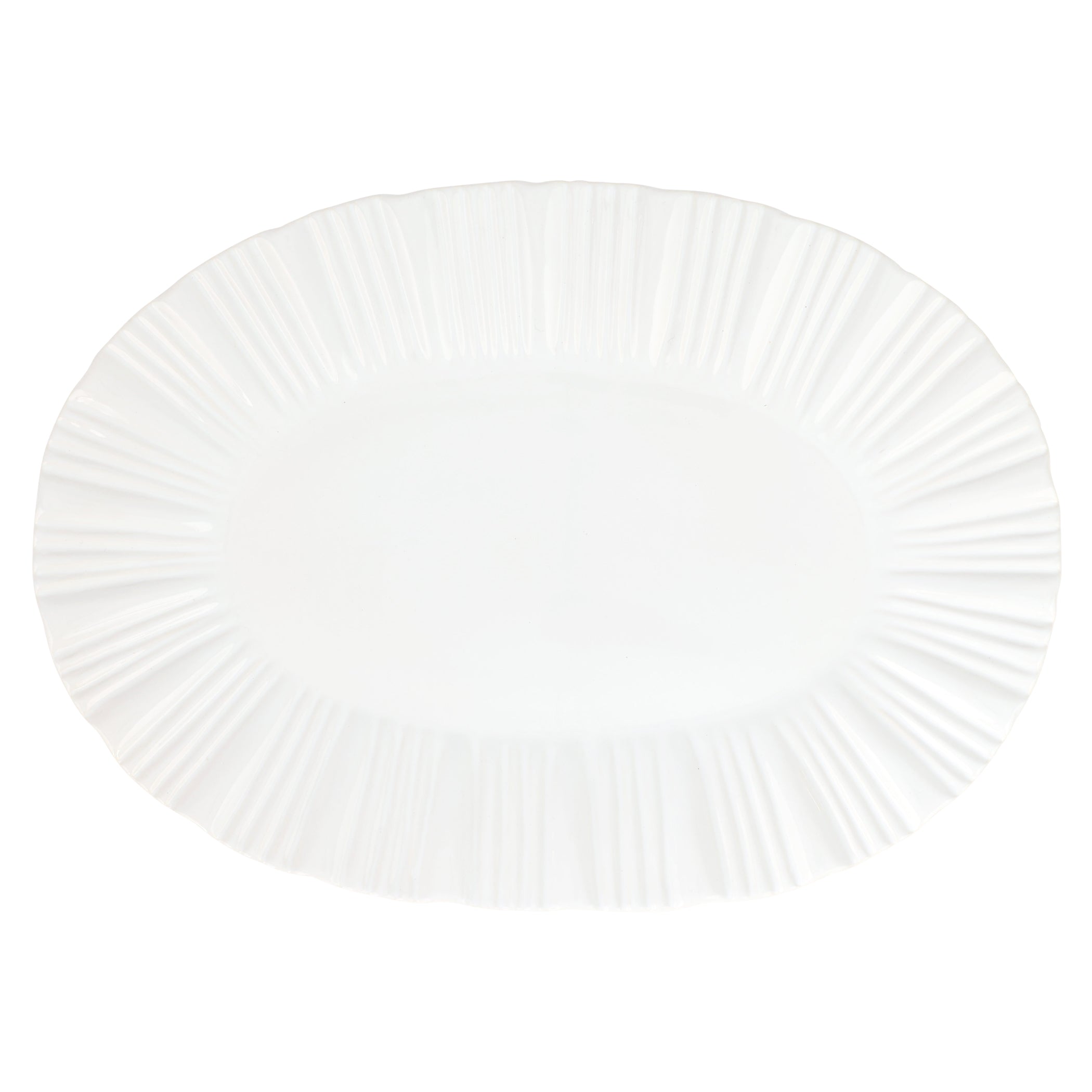 Bari White Oval Platter