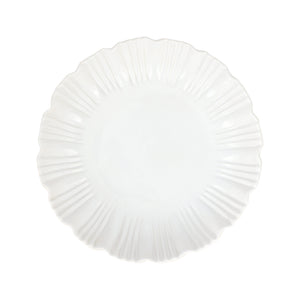 Bari White Shallow Serving Bowl