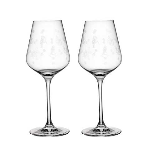 Toys Delight Stems White Wine Goblet Set in Clear, Set of 2