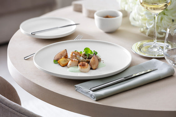 Afina Dinner Plate in White