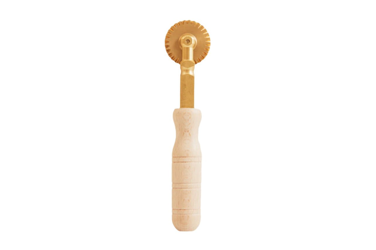 Brass Fluted Pasta & Pastry Wheel