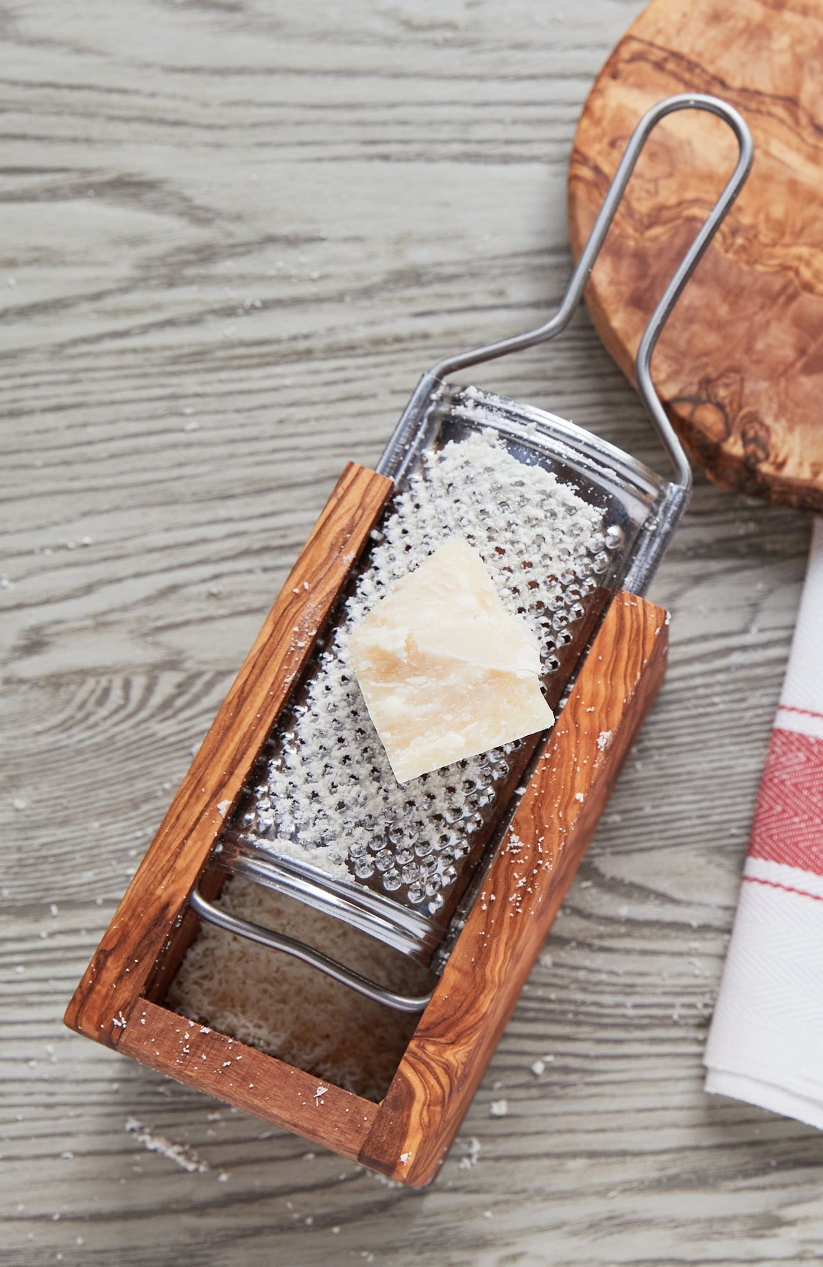 Italian Olivewood Parmesan Cheese Box Grater