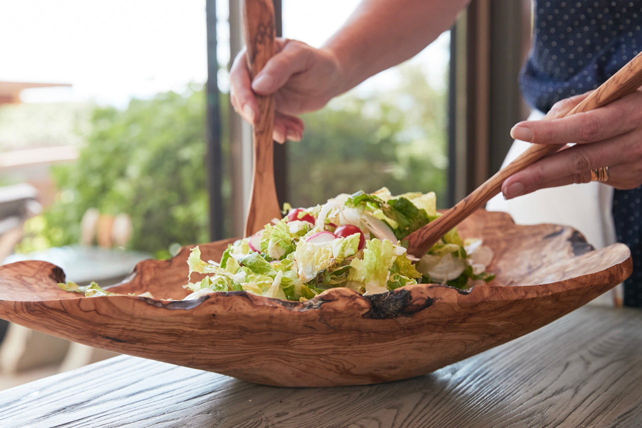 Italian Olivewood Root Salad Bowl