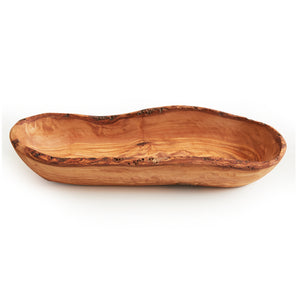 Italian Olivewood Boat Bowl with Live Edge