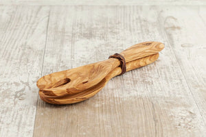 Italian Olivewood Salad Servers