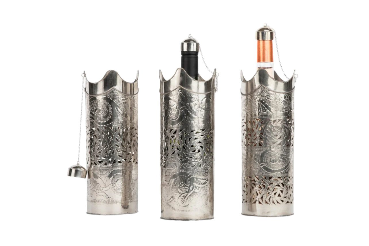 Berber Silver Wine and Bottle Holder