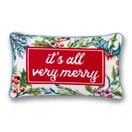 Very Merry Needlepoint Pillow