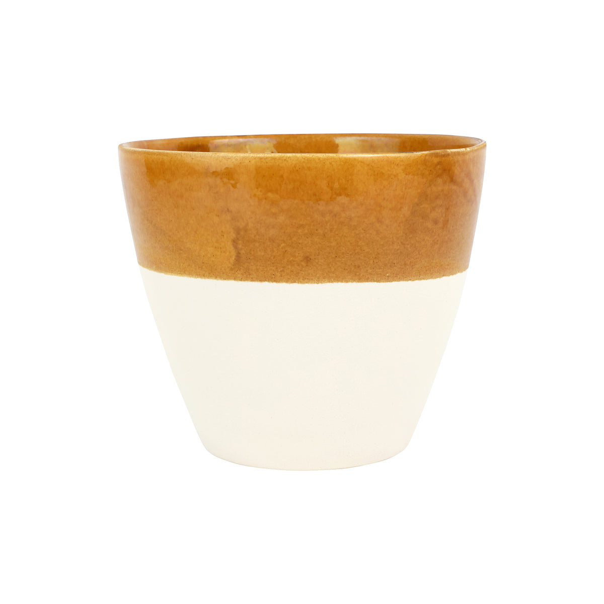 Viva Garden Reactive Large Cachepot in Amber