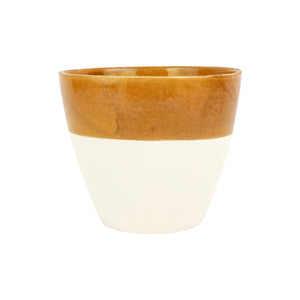 Viva Garden Reactive Large Cachepot in Amber