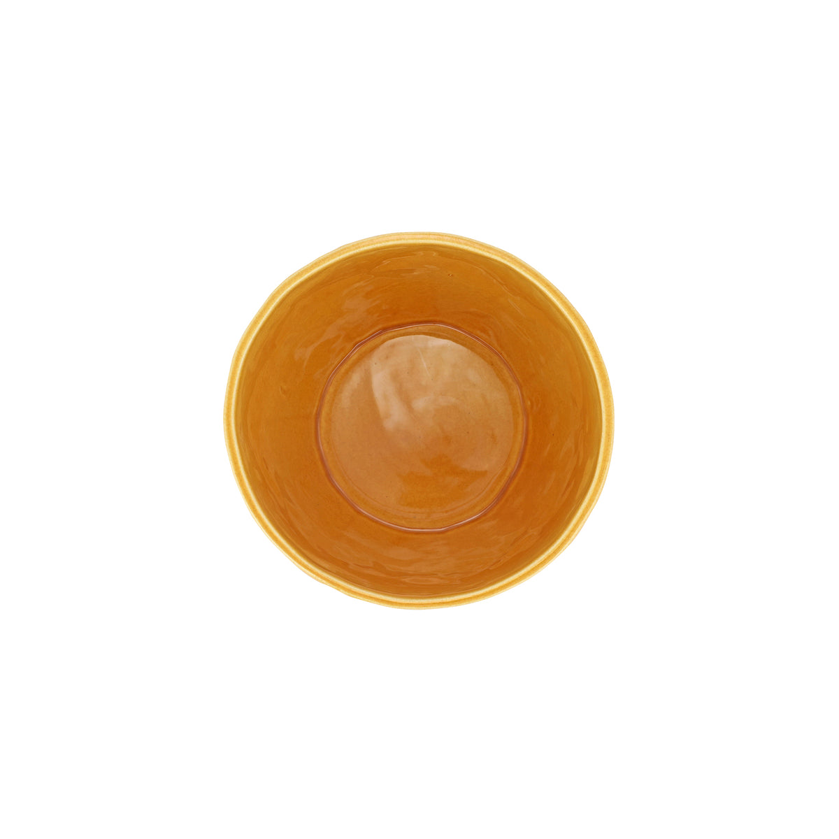 Viva Garden Embossed Leaves Cachepot in Amber