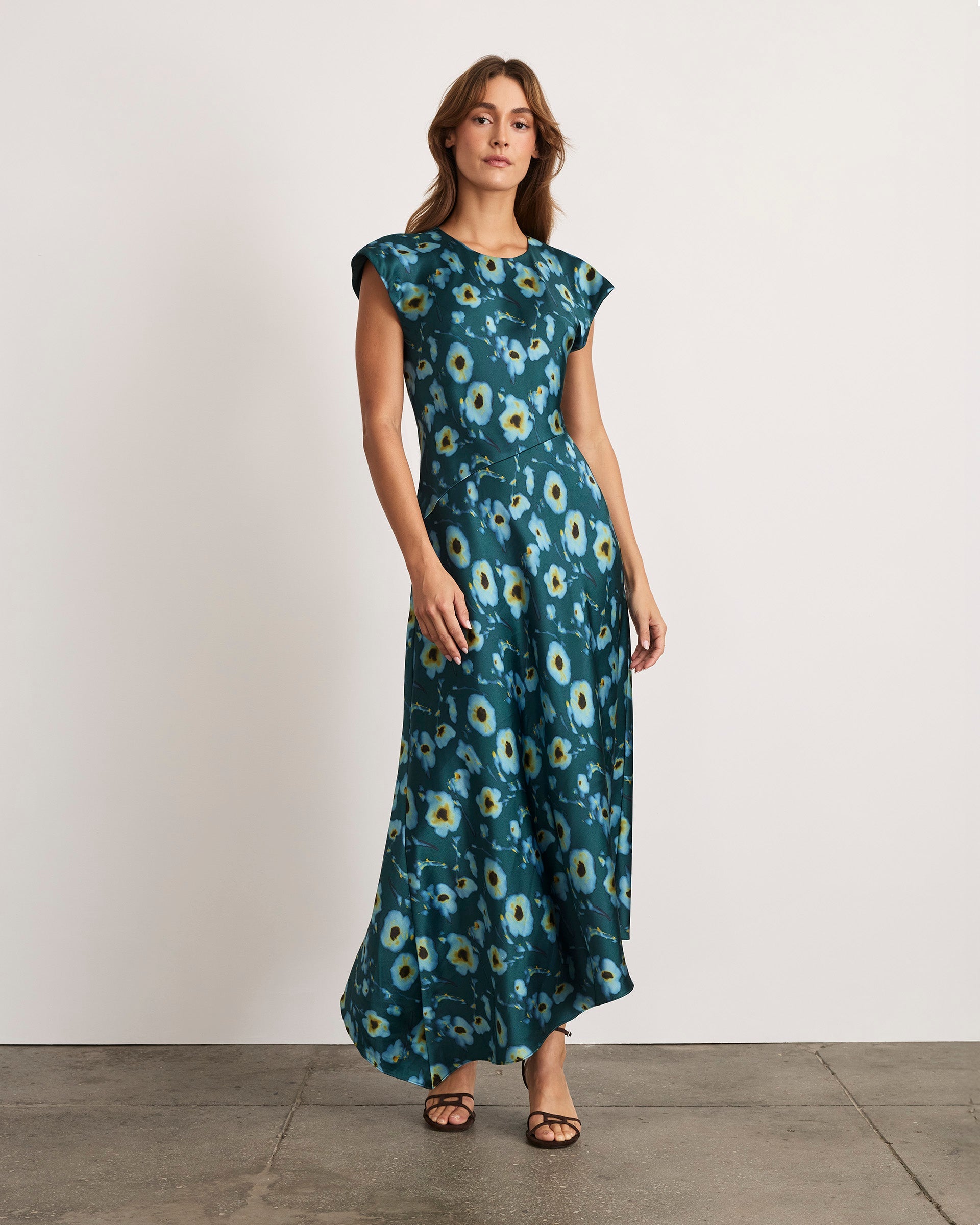 Violeta Dress in Emerald Multi