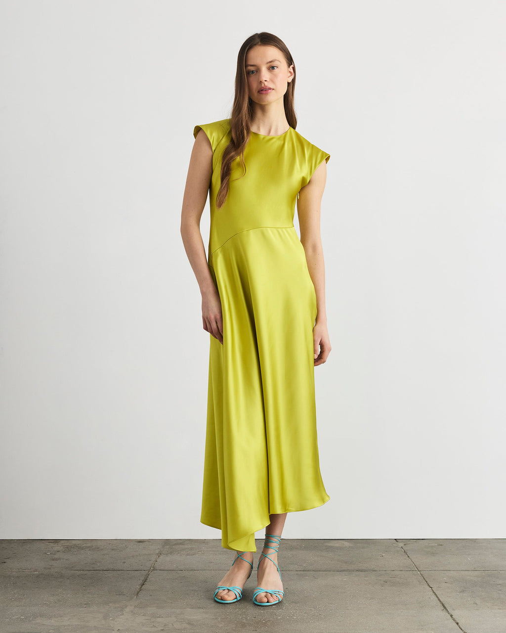 Violeta Dress in Chartreuse