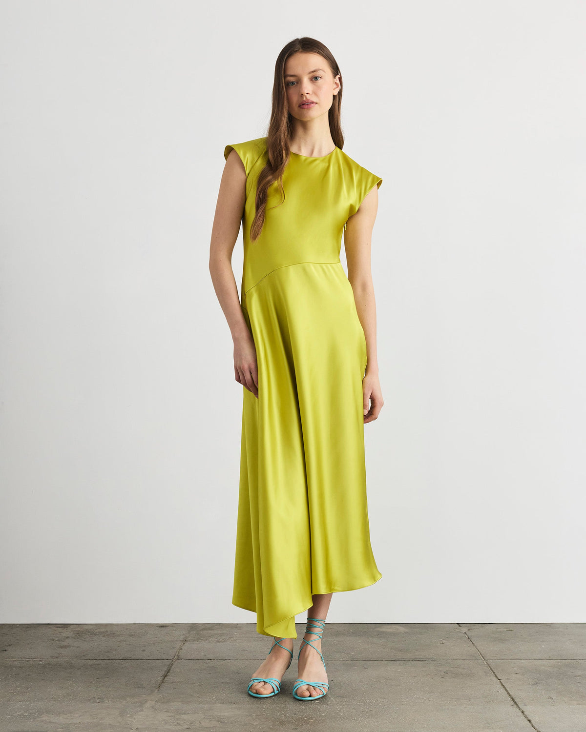 Violeta Dress in Chartreuse