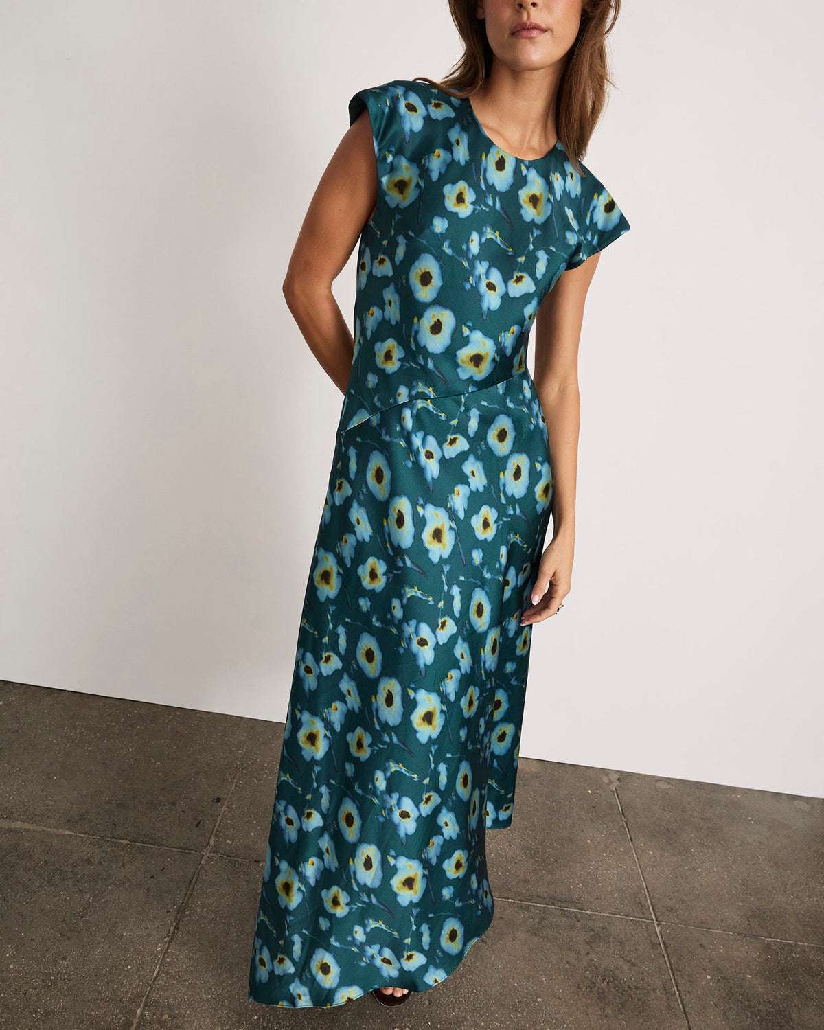 Violeta Dress in Emerald Multi