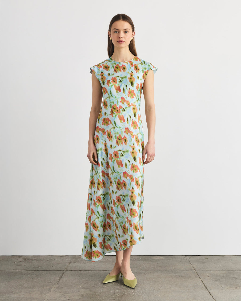 Violeta Dress in Powder Blue Multi
