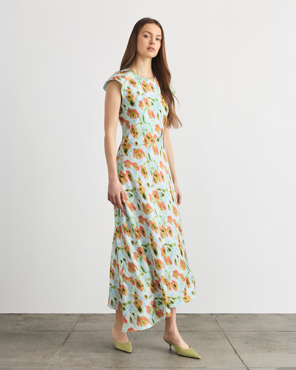 Violeta Dress in Powder Blue Multi