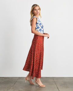 Violeta Dress in Cream/French Blue Multi