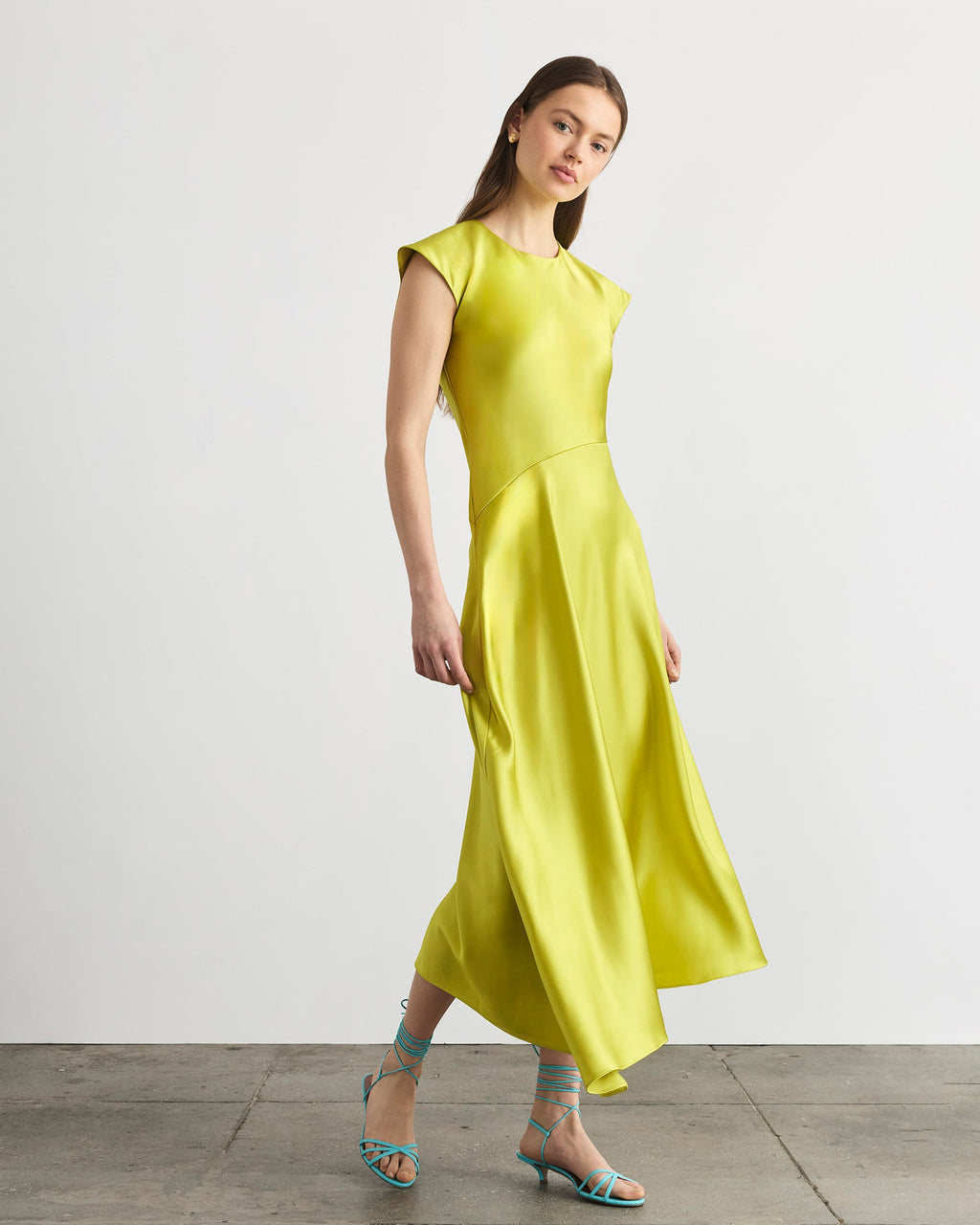 Violeta Dress in Chartreuse