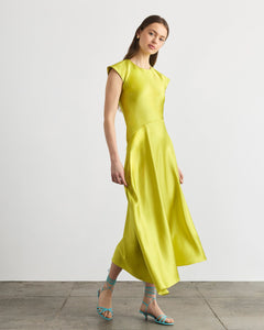 Violeta Dress in Chartreuse