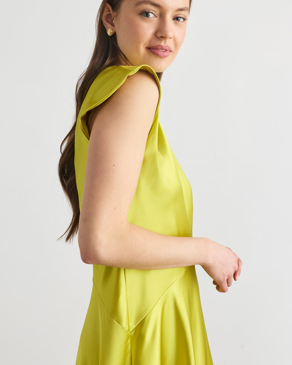 Violeta Dress in Chartreuse