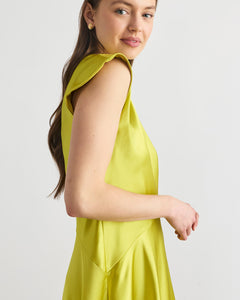 Violeta Dress in Chartreuse