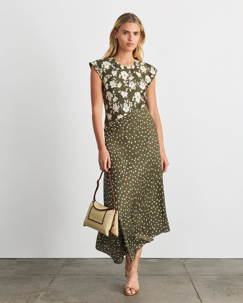 Violeta Dress in Fern/Cream Multi